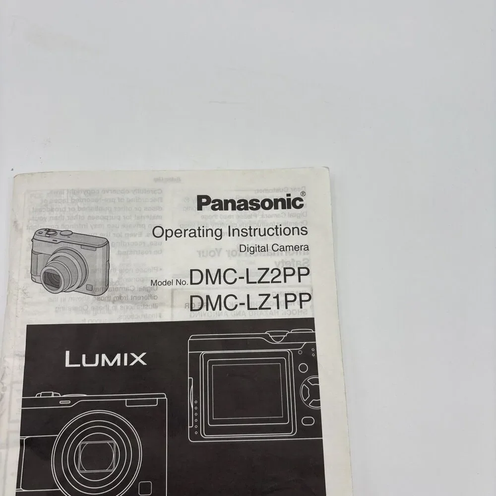 Panasonic Lumix DMC-LZ2PP,DMC-LZ1PP Digital Camera Operating Instructions Book